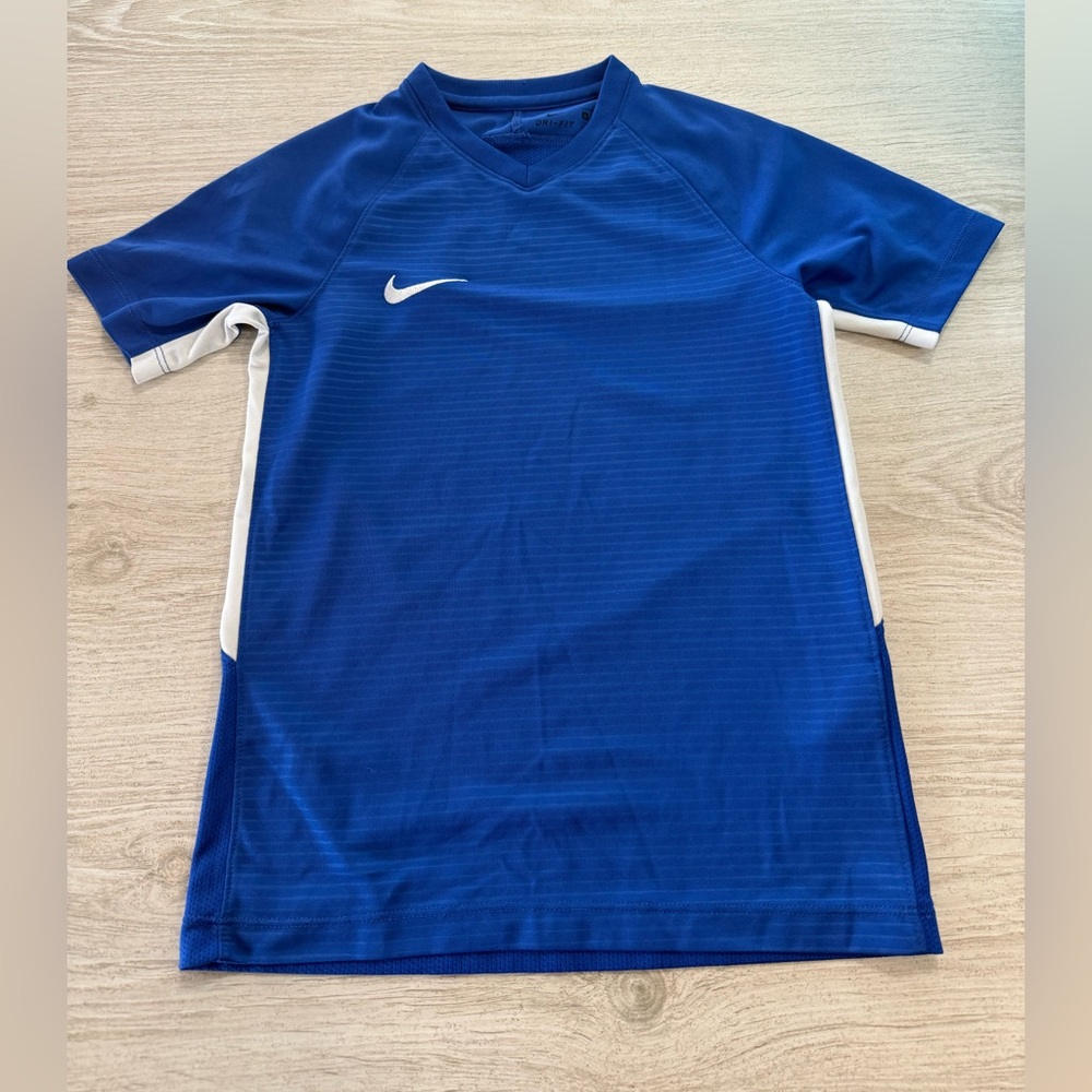 Kids Nike Royal Blue and White Sports Tee